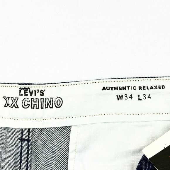 Levi's Mens XX Chino Relaxed Straight Leg Lightweight Blue Denim Pants 34x34 NWT - Picture 7 of 11